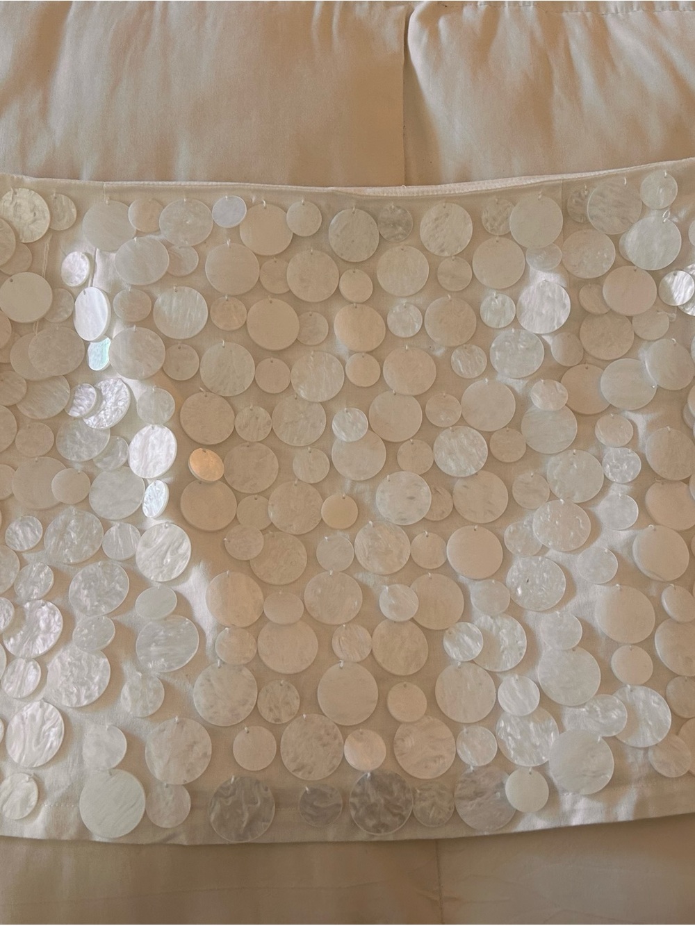 Peppermayo White Sequin Circle Mini Skirt